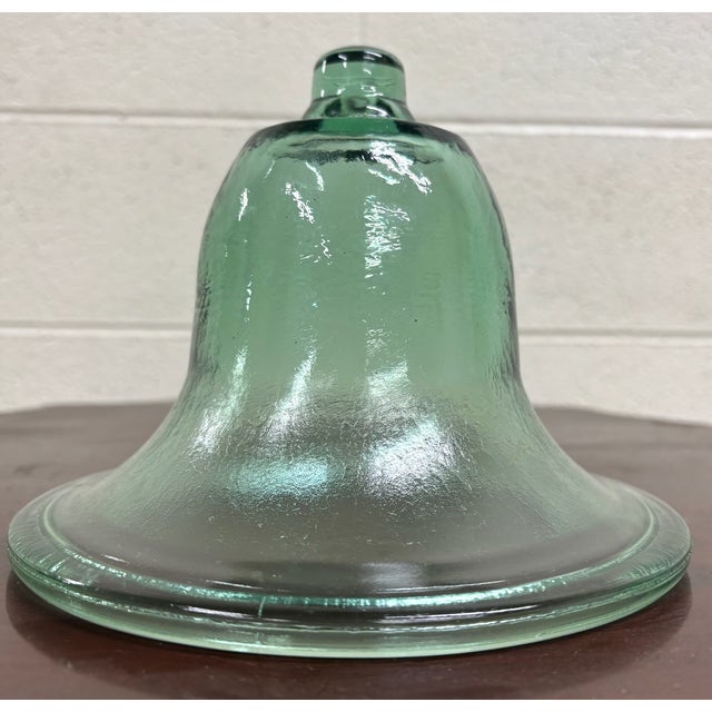 Vintage French Style Aqua Color Glass Garden Cloche For Sale - Image 4 of 6