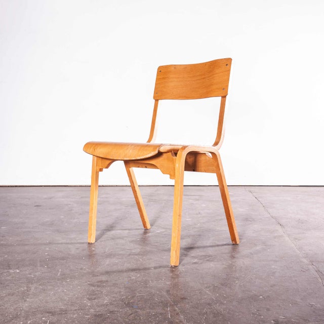 1950's Stacking Dining Chairs Made By Tecta Designed By Stafford - Large Quantity Available. - Set Of Four Unusually,...