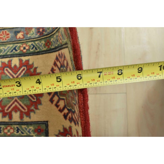 Kazak Rug 9’2” X 11’9” Red Wool Tribal Hand-Knotted Oriental Carpet For Sale - Image 13 of 15