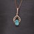 Contemporary Afghan Tourmaline Pendant W Earth Mined Diamond Accents in 14k Solid Rose Gold For Sale - Image 3 of 7