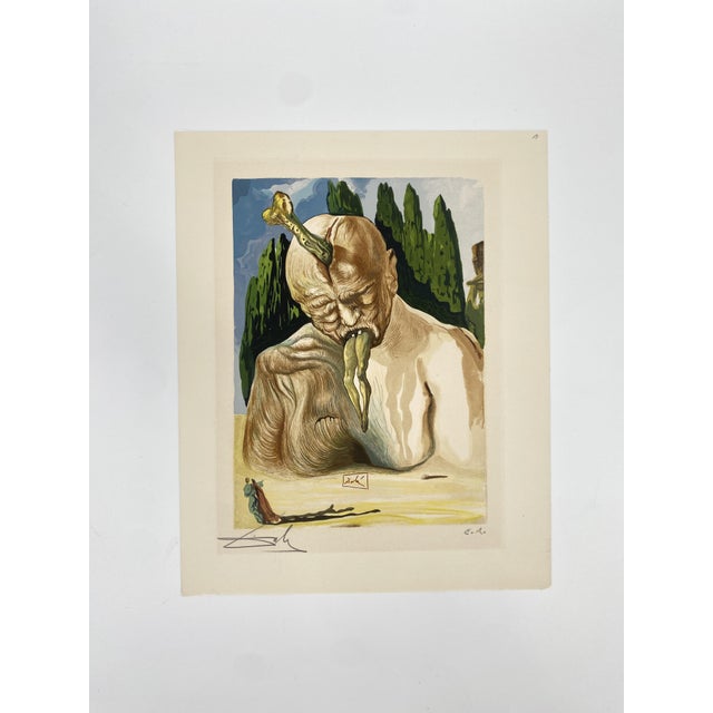 Salvador Dali, The Logician Devil from the Divine Comedy, 1960s, Woodcut For Sale - Image 6 of 12