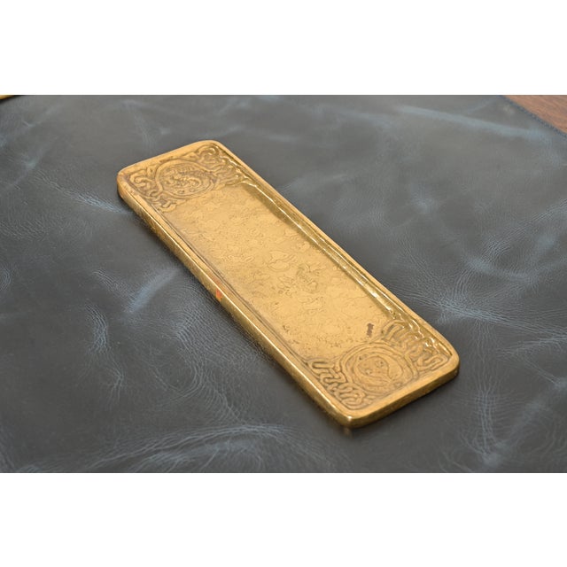 Tiffany Studios New York Zodiac Bronze Doré Pen Tray For Sale - Image 10 of 10