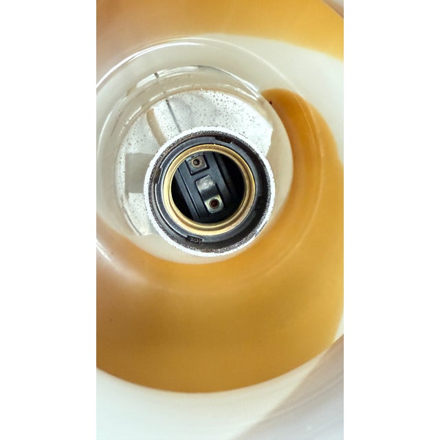 Space Age Caramel Cylinder Murano Glass Pendant, 1960s For Sale - Image 12 of 14