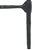 Early 21st Century Isabellina Metal Accent Table in Black with Glass Top For Sale - Image 5 of 8