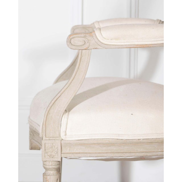 Pair of Early 20th Century Swedish Gustavian Style Oval Back Armchairs For Sale - Image 14 of 14
