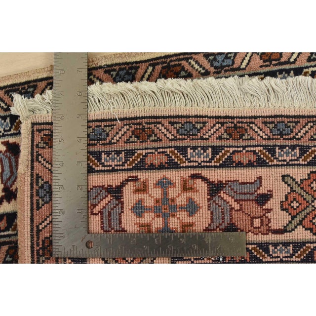 Ardabil Rug 3’3” X 4’10” Pink Wool/Silk Vintage Hand-Knotted Oriental Carpet For Sale - Image 12 of 12