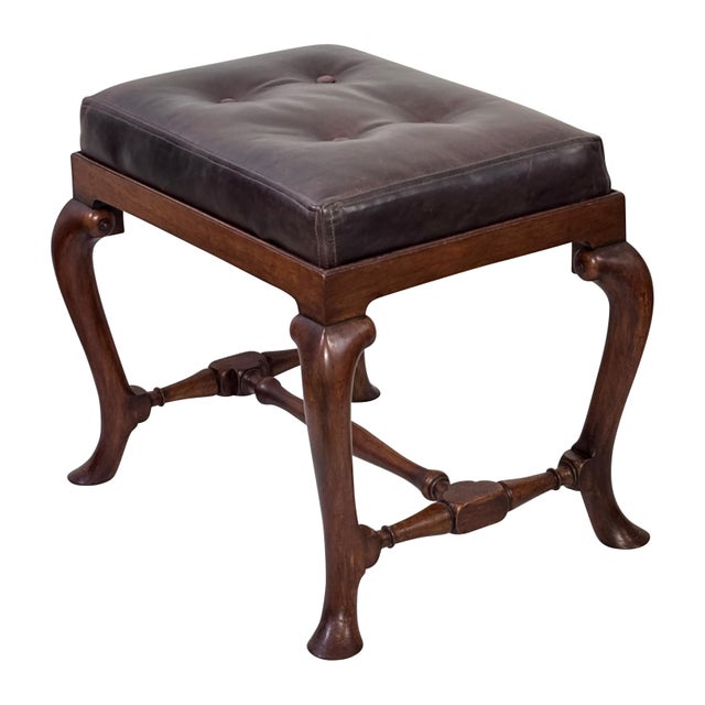 Queen Anne Early 20th Century Queen Ann Style Bench Footstool For Sale - Image 4 of 9