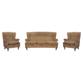 Baroque Armchairs and Sofa, 1950s, Set of 3 For Sale