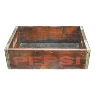 Vintage Pepsi Crate Dayton Ohio, Refinished Wooden Soda Crate, Antique Pepsi Advertising Box, Rustic Storage Decor For Sale