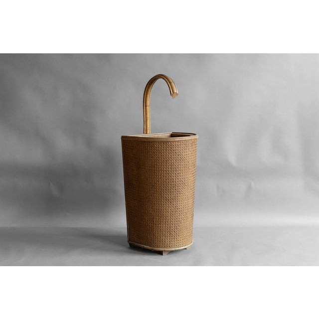 Brown Vintage Umbrella Stand in Bamboo, 1930 For Sale - Image 8 of 8