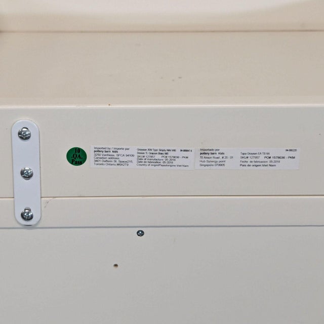 Wood Pottery Barn Kids Camden White 6-Drawer Dresser With Changing Tray For Sale - Image 7 of 11