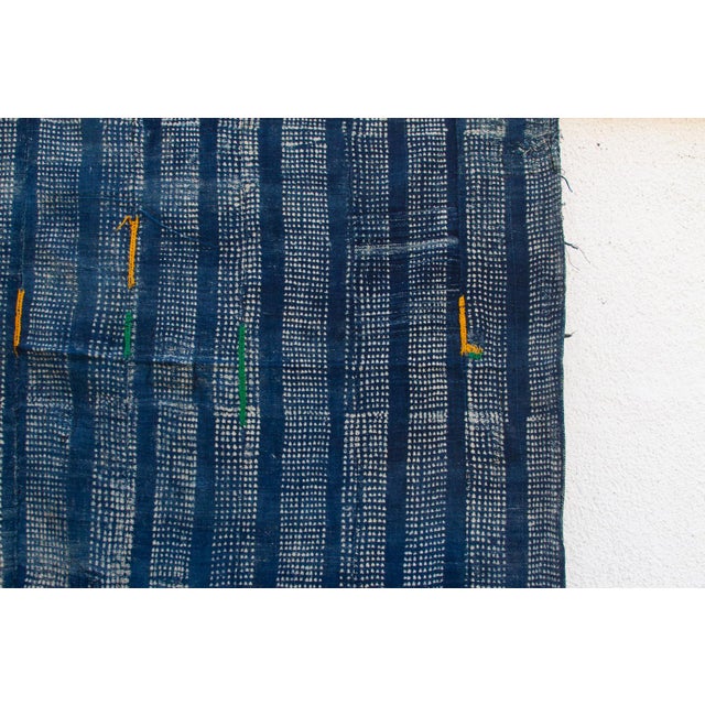 Nomad's Loom Indigo Mud Cloth Throw For Sale - Image 4 of 7