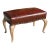 French Art Deco Style Gilded Palm Leaf Bench by Randy Esada Designs. It features crocodile embossed leather with white...