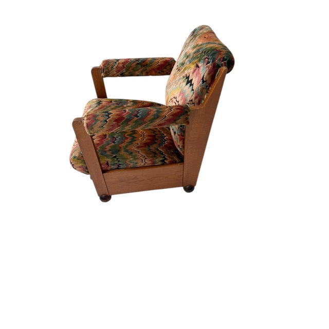 Brown Art Deco Amsterdamse School Lounge Chair from Max Coini, 1920s For Sale - Image 8 of 12