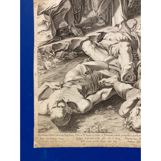 16th Century Francesco Villamena after Ferraù Fenzoni, Moses and the Brazen Serpent, 1597, Engraving For Sale - Image 5 of 18