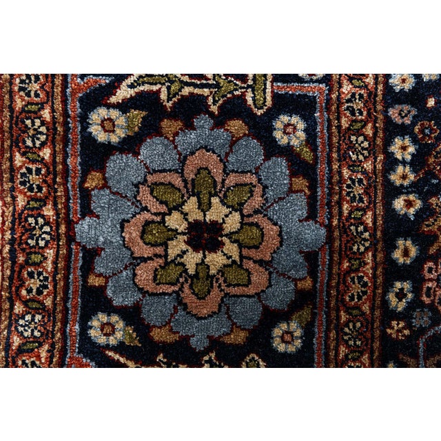 Textile Doris Leslie Blau Small Vintage Egyptian Handmade Silk Rug For Sale - Image 7 of 9