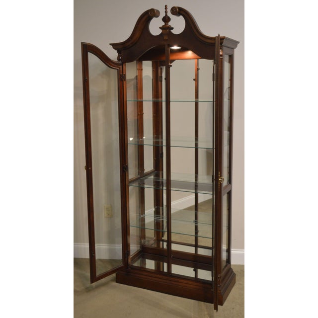 Pulaski 18th Century Collection Cherry Lighted Curio Display
