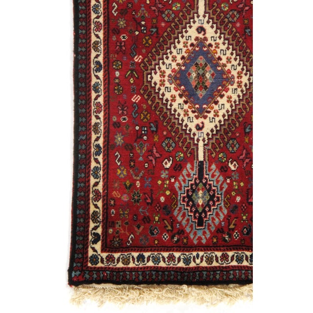The pile used in Yalameh rugs is very fine, particularly in comparison to other tribal designs, using soft wool based on a...