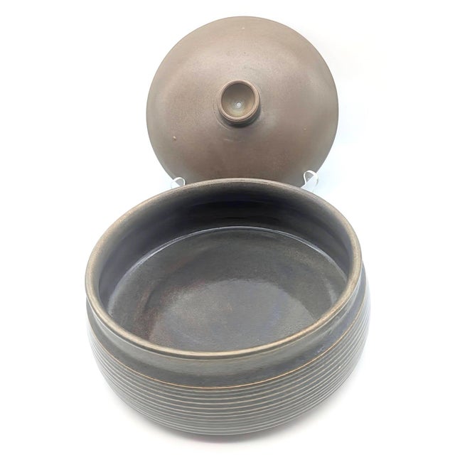 Mid-Century Modern 1980s Denby "Sherwood" Casserole Pot With Lid For Sale - Image 3 of 12