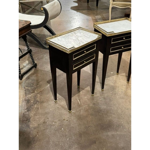 1940s Pair of Vintage French Jansen Manner Side Tables For Sale - Image 5 of 6