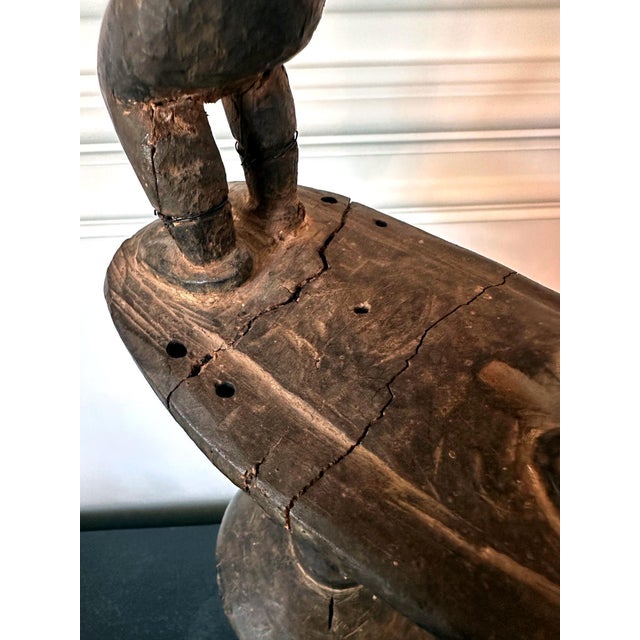 Tall African Ibibio Head Mask with Polychrome Nigeria Provenance For Sale - Image 12 of 15