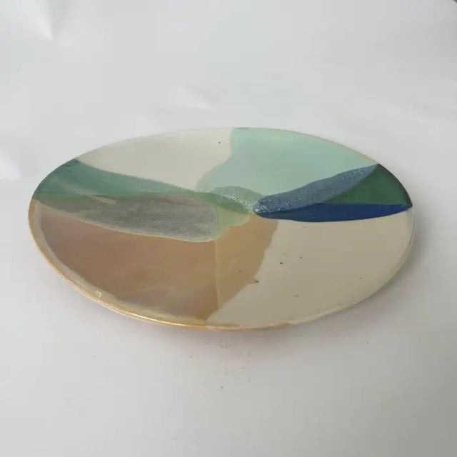 Ro Ro Handmade Studio Pottery Multicolored Glazed Plate, 1960s For Sale In Miami - Image 6 of 12