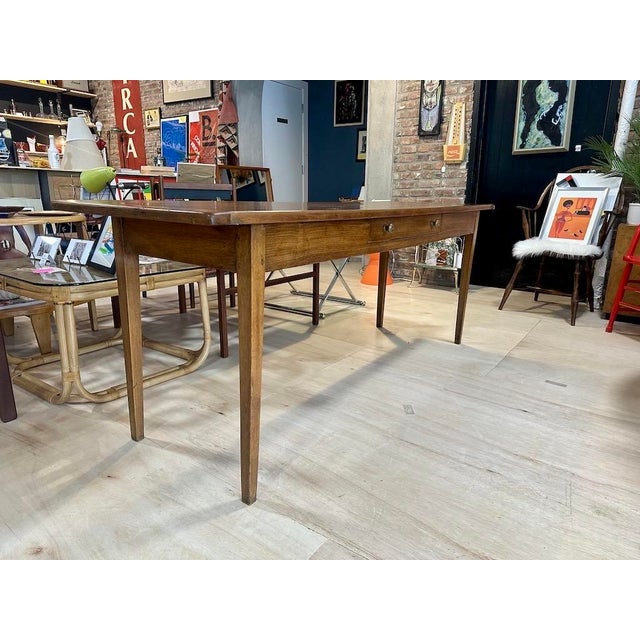 This would make an excellent hall table or accent table in any room. Dated late 19th or early 20th century. Oak and pine...