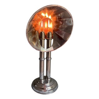 Silver-Plated Reflector Candle Lamp, 1913 For Sale