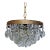 Vintage Italian Basket Chandelier With Ornate Floral Brass Band For Sale