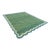 Not Yet Made - Made To Order Handmade Cotton Reversible Scalloped Edge Rug Forest Green With Cream and Teal Blue Border - 9'x12' For Sale