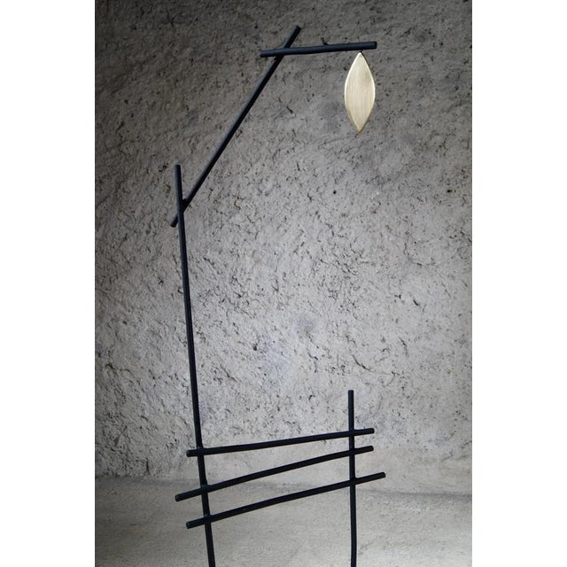 Contemporary Autumn Chair in Steel and Brass by Frederic Gaillard For Sale - Image 3 of 8