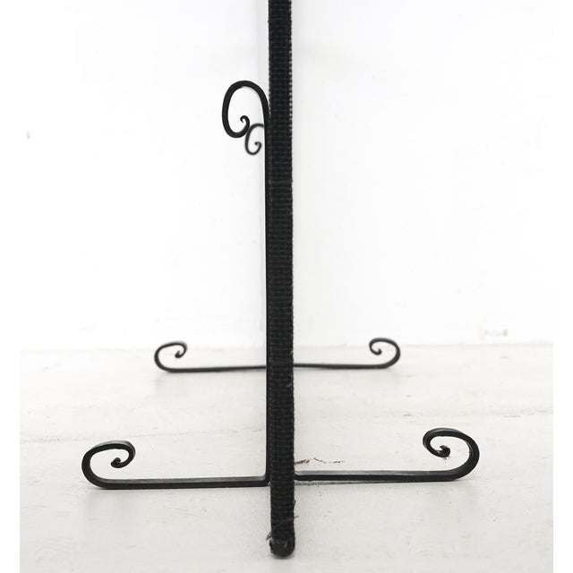 Antique Steel Mesh Wrought Iron Fireplace Screen 66 X 48.25 In. For Sale - Image 9 of 11