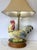 French Country Vintage Large Ceramic Rooster Lamp on Wood Base For Sale - Image 3 of 17