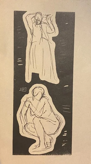 Unknown - Figures of Women - Original Lithograph on Paper - 1840s