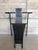 Black Vintage Sculptural Occasional Chair in Black Steel and Perforated Metal, 1980s For Sale - Image 8 of 12