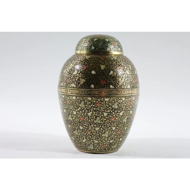 Late 19th Century Decorative Brass Urns - A Pair For Sale - Image 6 of 12