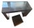 Luxury Vanity Table Ebony and Embossed Croc Leather From Rossetto, Made in Italy, Like New For Sale