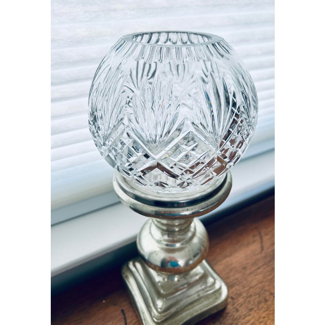 Beautiful, vintage 1980’s Galway Ashford, heavy lead crystal rose bowl adorned with the signature Ashford cross-hatched,...