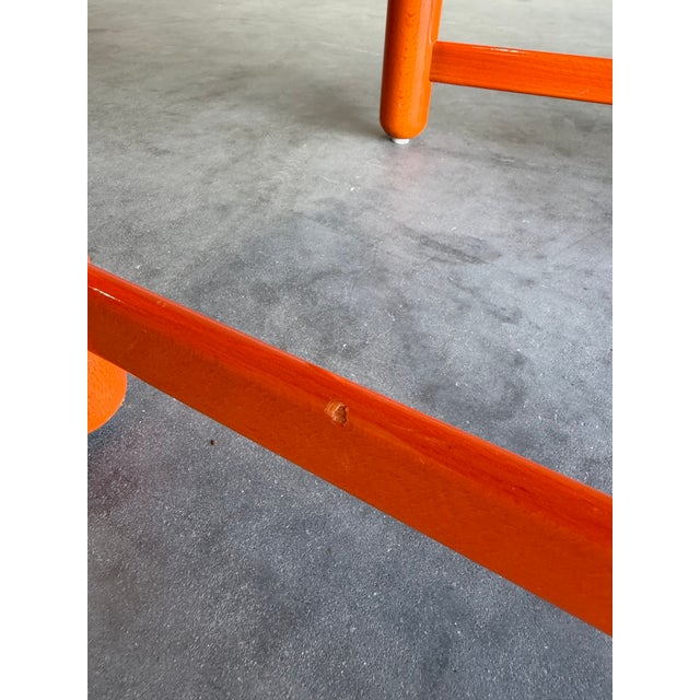 Pair of Vintage Orange Hank Lowenstein Padova Armchairs For Sale - Image 11 of 12