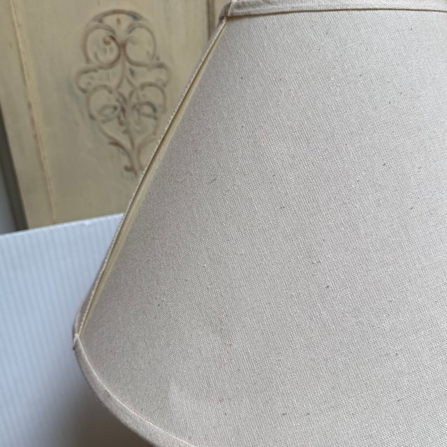 Late 20th Century French Country Countryside Leaf Motif Ceramic Table Lamps, Pair For Sale - Image 12 of 12