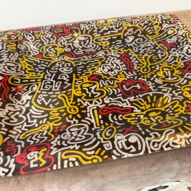 1990s Pop Art Style Lucite Rectangular Serving Tray by Lavazza For Sale - Image 6 of 14