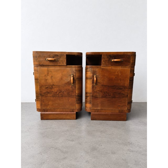 Art Deco Burl Bedside Tables, 1930, Set of 2 For Sale - Image 3 of 10