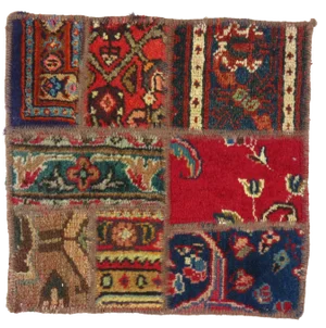 Pasargad N Y Persian Patch-Work Decorative Hand-Knotted Area Rug - 1'4"x1'4"