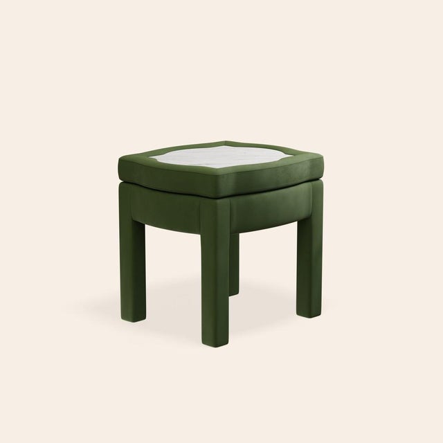 Green Zucchini Velvet Piero Ottoman by Ceraudo For Sale - Image 8 of 8