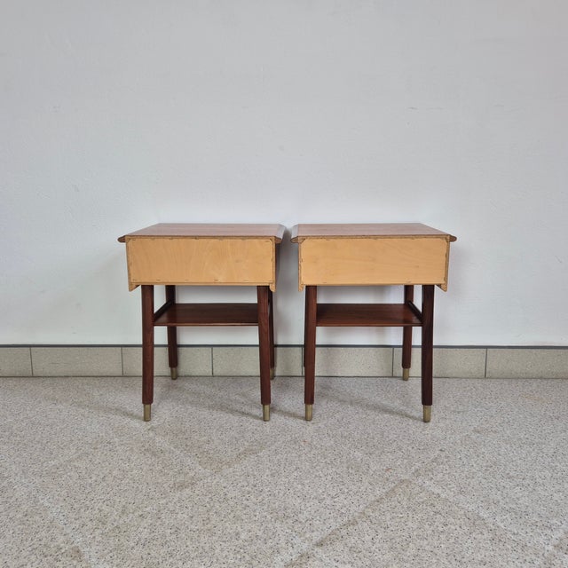 Norwegian Nightstands in Teak, 1960s, Set of 2 For Sale - Image 4 of 12