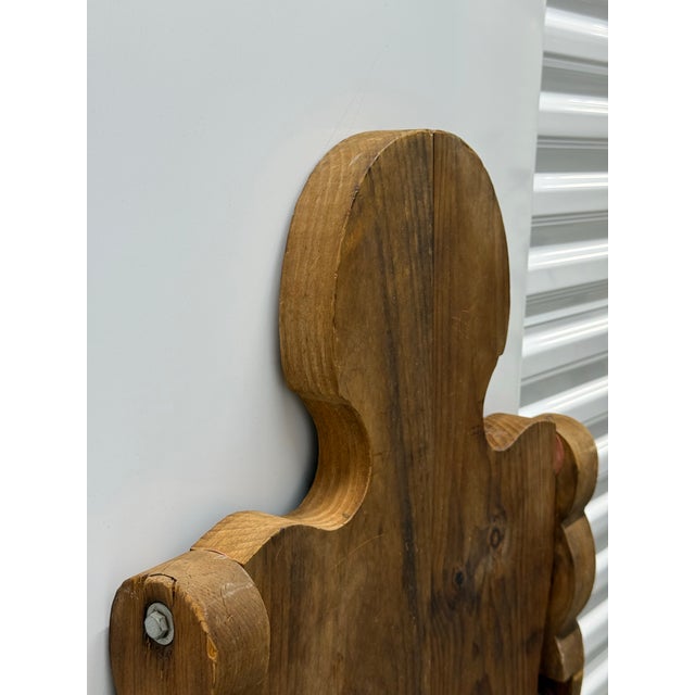 Mid 20th Century Life Size Articulating Wood Man; Folk Art Wood Sculpture For Sale - Image 10 of 12