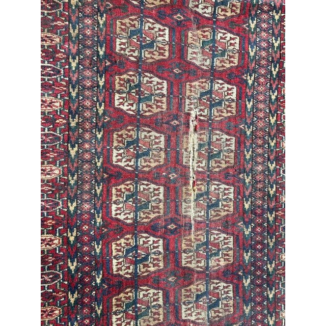 Antique Distressed Bokhara Rug, 1920s For Sale - Image 9 of 18