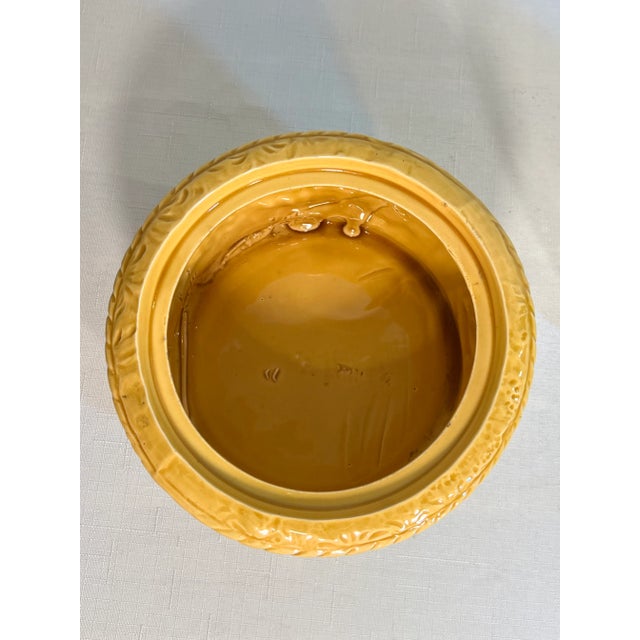 Vintage George Jones Style Majolica Biscuit Container For Sale - Image 10 of 11