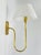 2020s McGee & Co Polaris Brass Wall Sconce With Linen Shade, Modern Lighting For Sale - Image 5 of 16