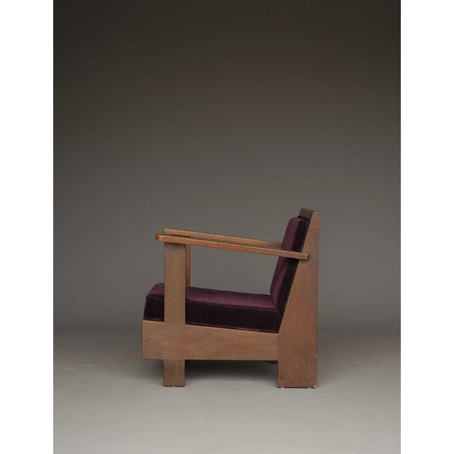 Art Deco Dutch Lady Armchair in Oak, 1920s For Sale - Image 4 of 18